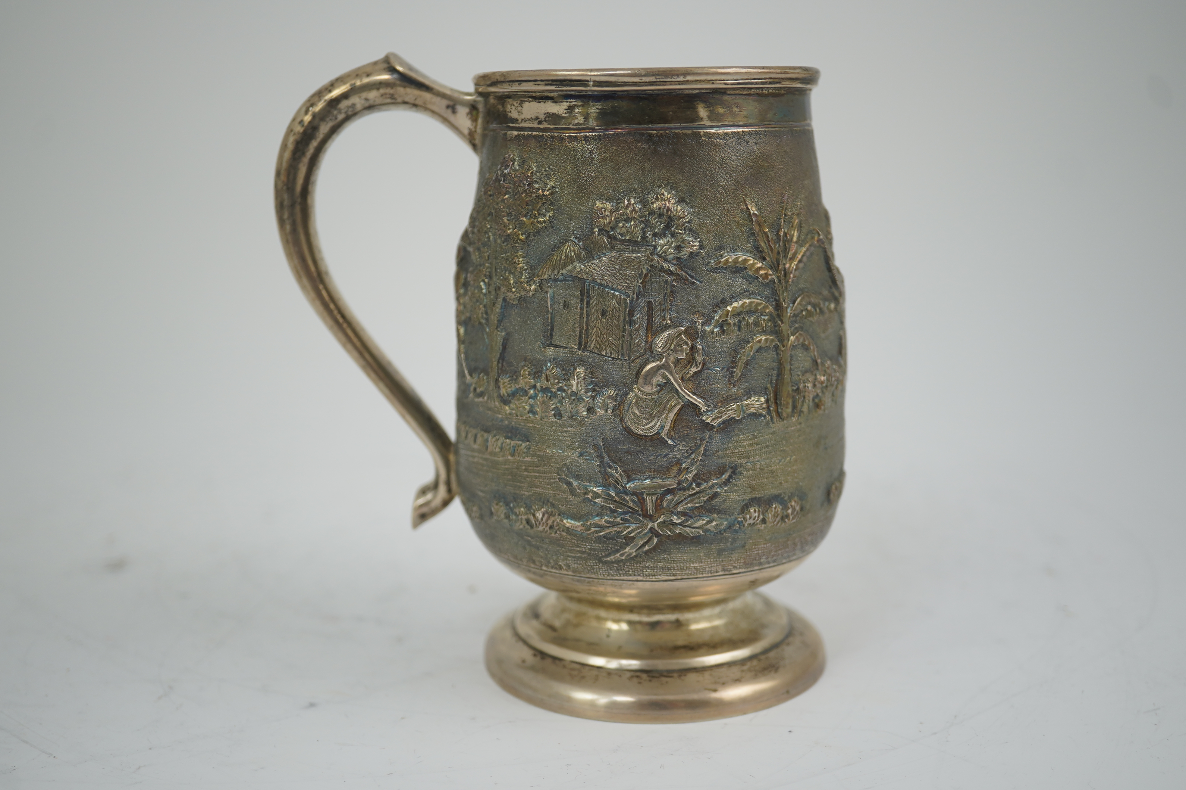 A 20th century Indian silver baluster mug